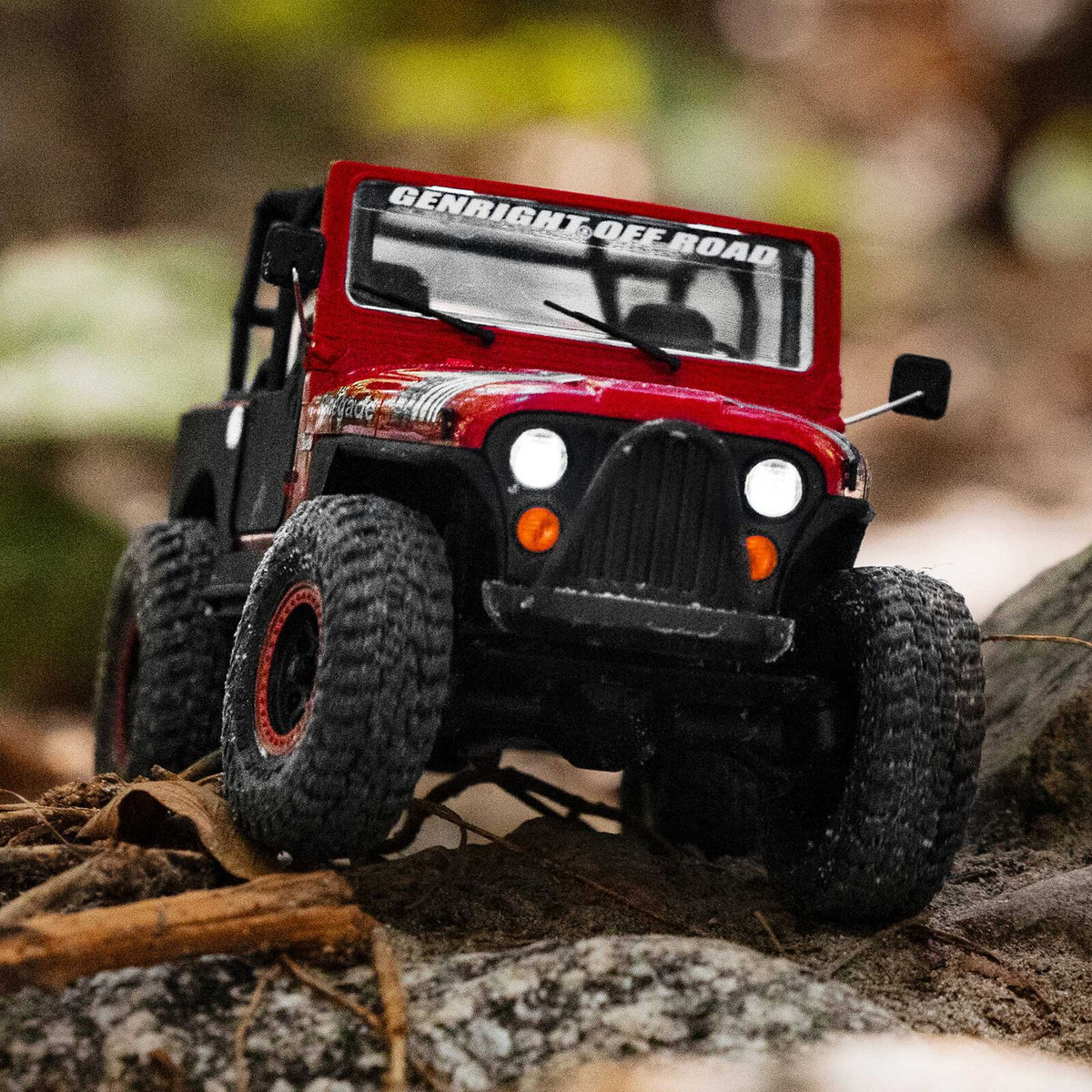 Axial AXI-3273T1 SCX30 Jeep CJ-7 Renegade 1/30 4WD RTR Scale Mini Crawler (Crawler Version) (Red) w/2.4GHz Radio, Battery & Charger