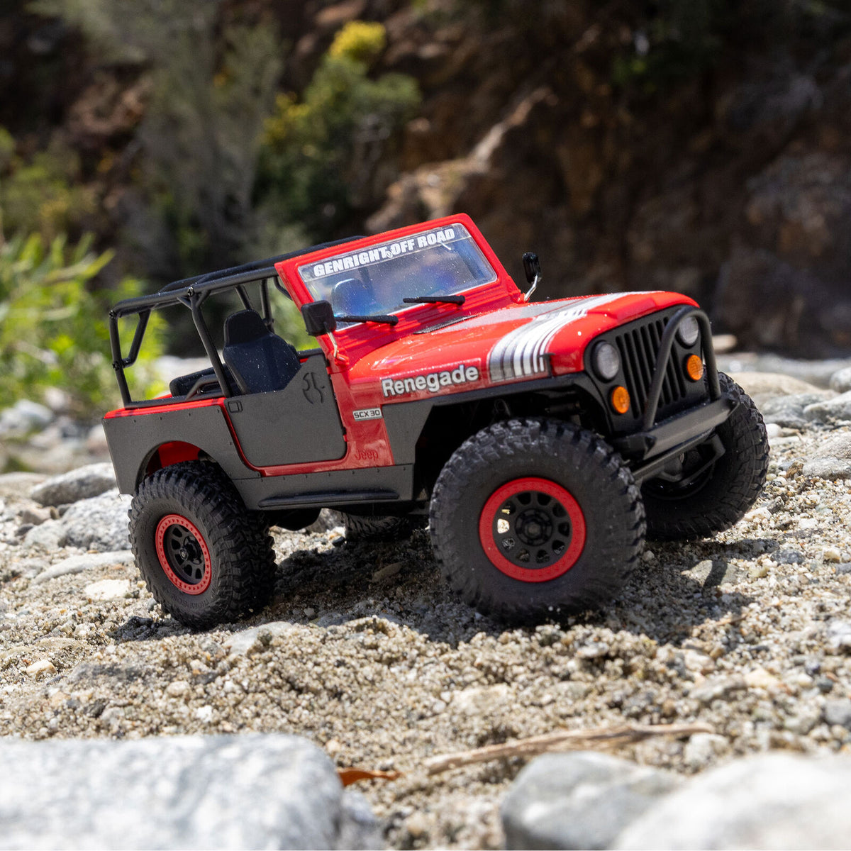 Axial AXI-3273T1 SCX30 Jeep CJ-7 Renegade 1/30 4WD RTR Scale Mini Crawler (Crawler Version) (Red) w/2.4GHz Radio, Battery & Charger