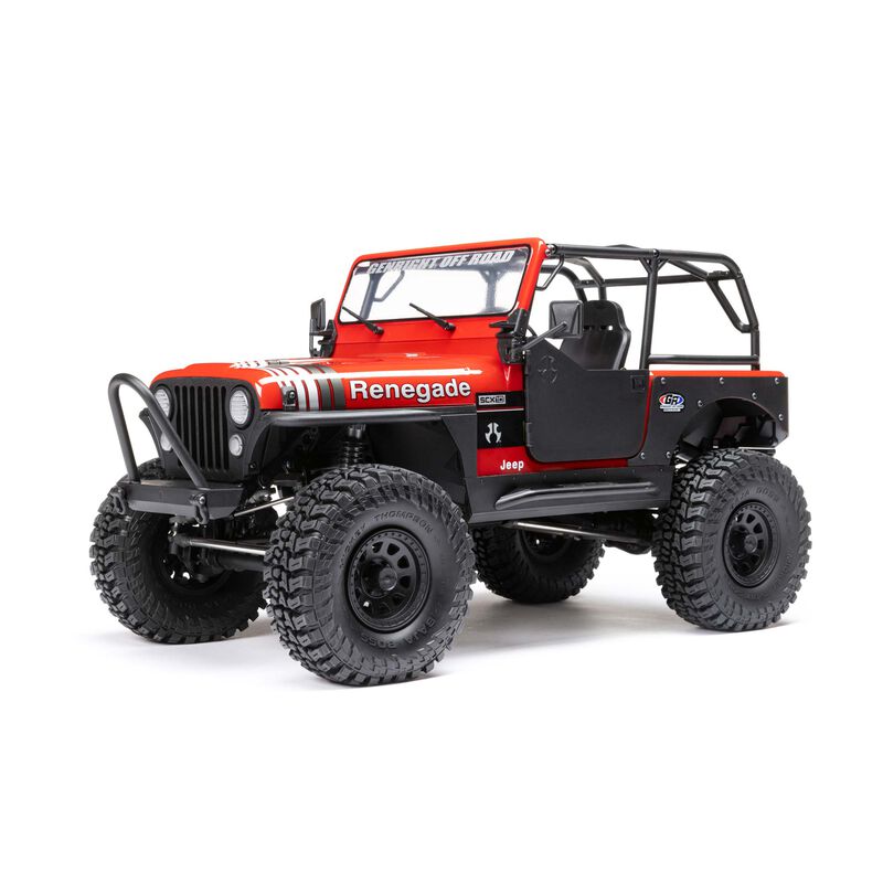 AXIAL AXI03008T1 1/10 SCX10 III Jeep CJ-7 4WD Brushed RTR, Red