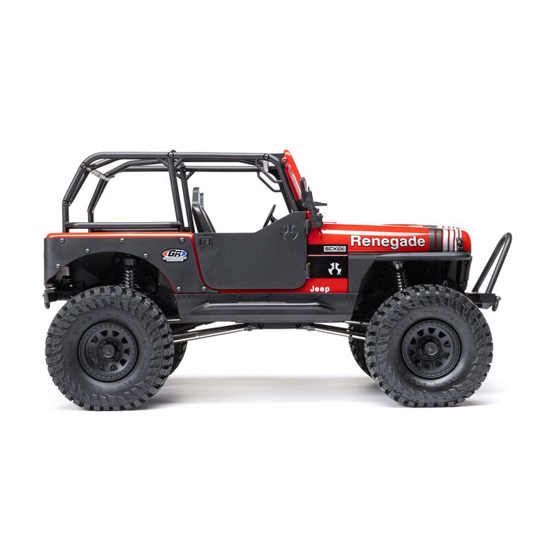 AXIAL AXI03008T1 1/10 SCX10 III Jeep CJ-7 4WD Brushed RTR, Red