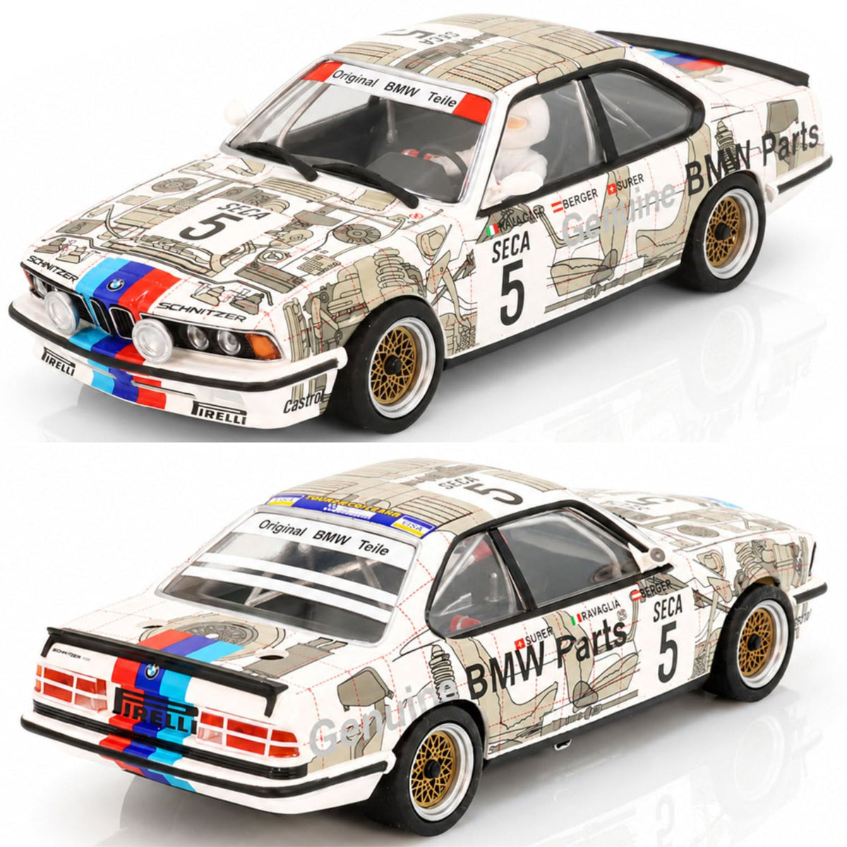 Avant Slot BMW 635 CSI Original Parts Spa 24h 1985 1/32 Slot Car 51707