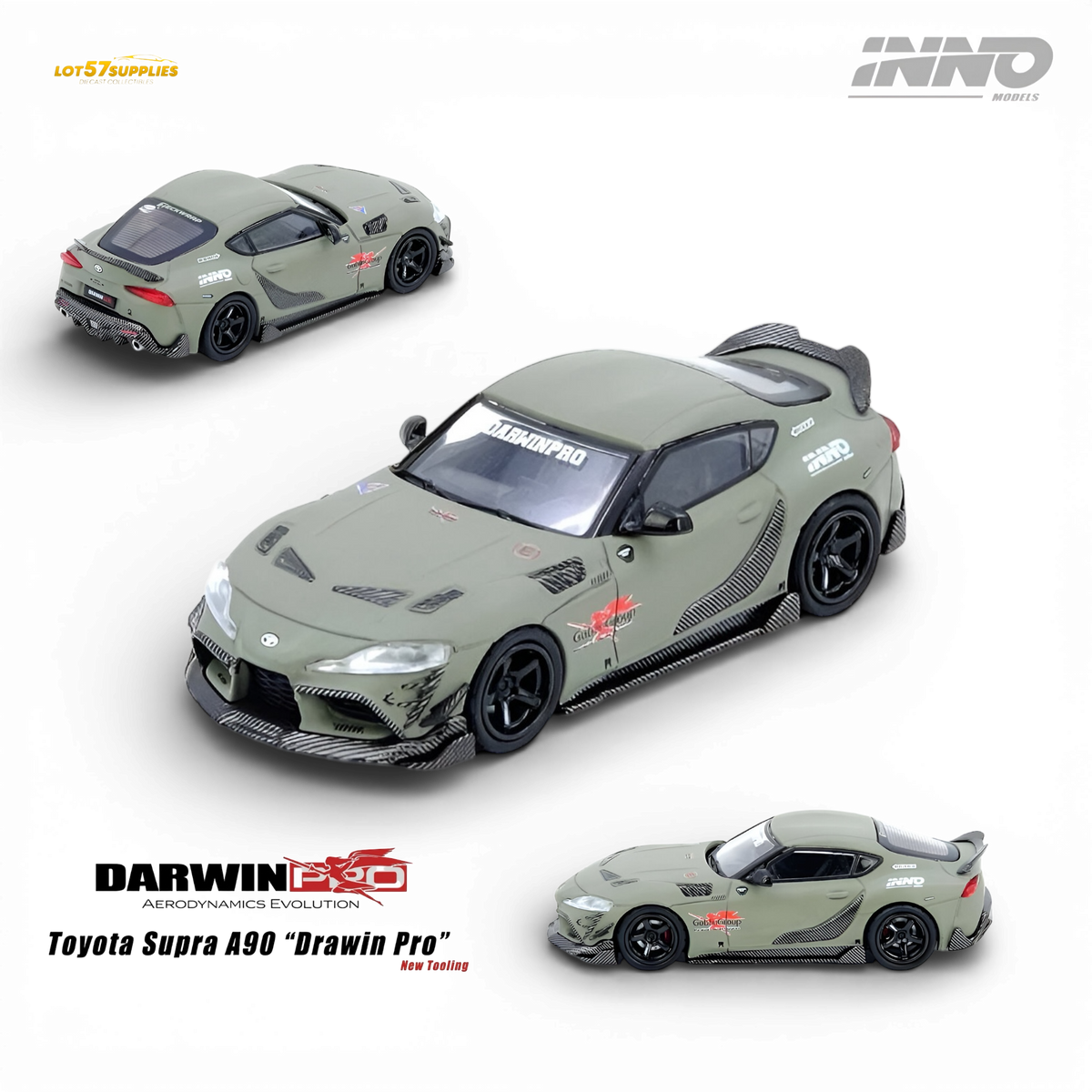 INNO64 Toyota Supra A90 Darwin Pro Matt Green 1:64 – Island Hobby Nut