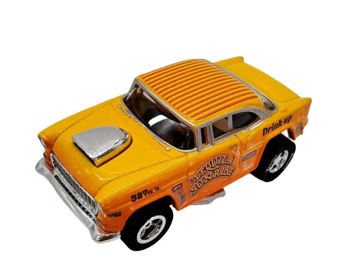 Auto World Exclusive 1955 Chevy Bel Air Tequila Sunrise HO Slot Car for AFX