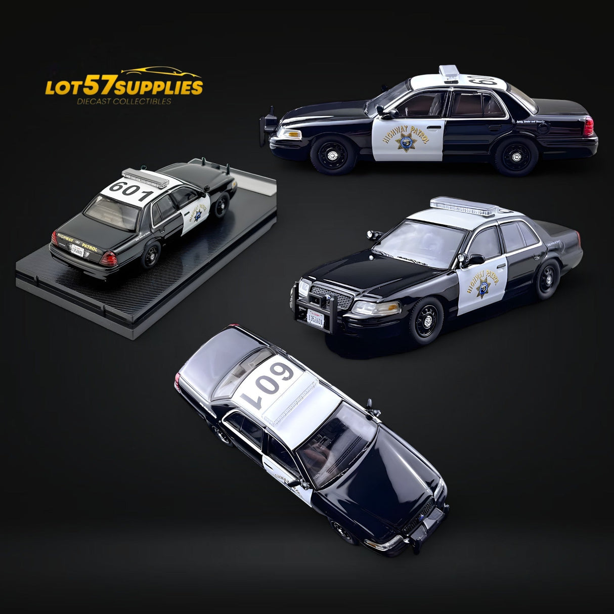 Rollin Ford Crown Victoria California State Police Car 1:64