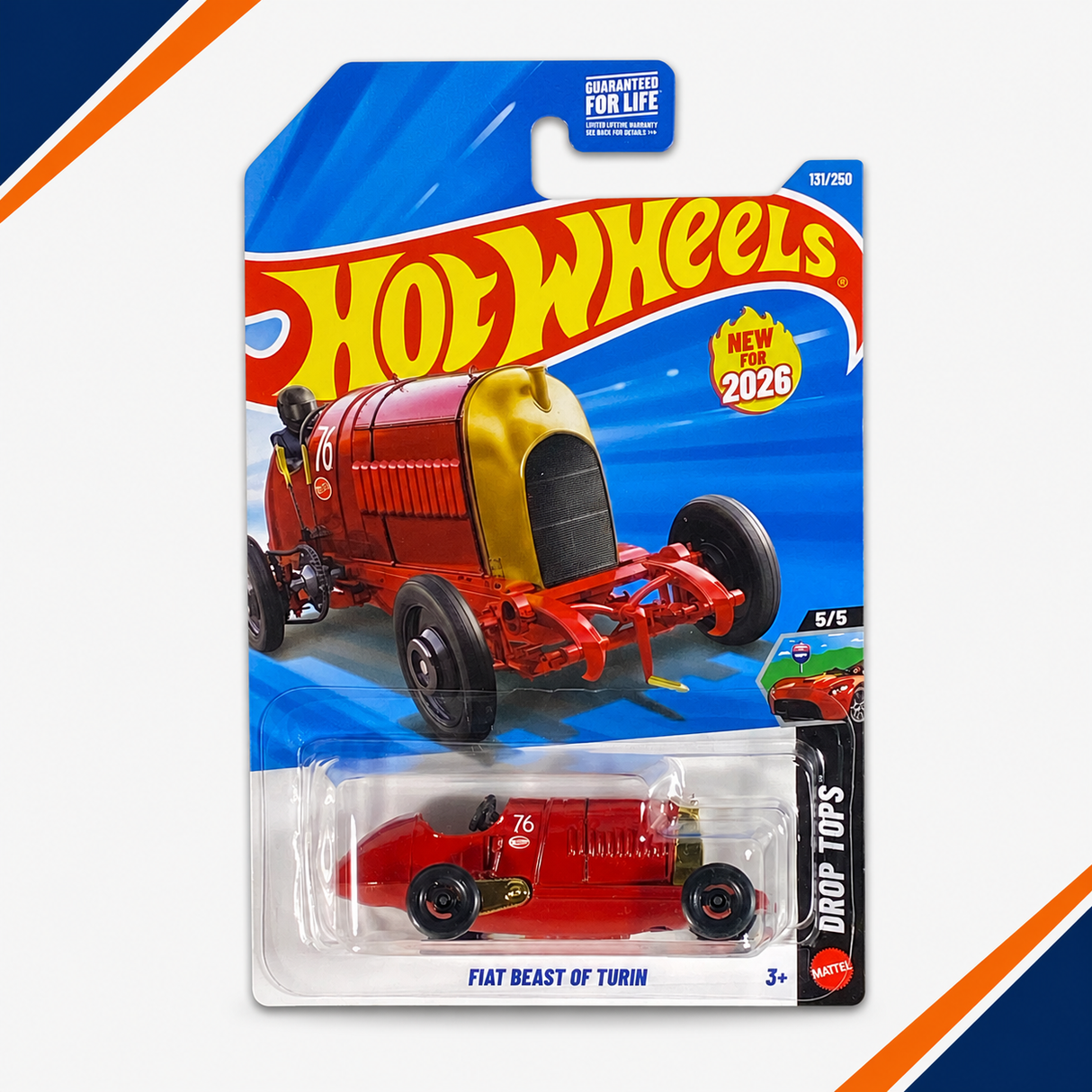 Hot Wheels Fiat Beast of Turin | Drop Tops Series 5/5 - 131/250