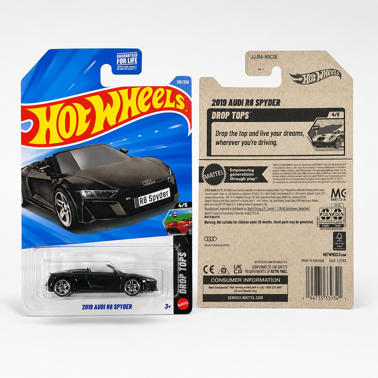 Hot Wheels 2019 Audi R8 Spyder | Drop Tops Series 4/5 - 130/250