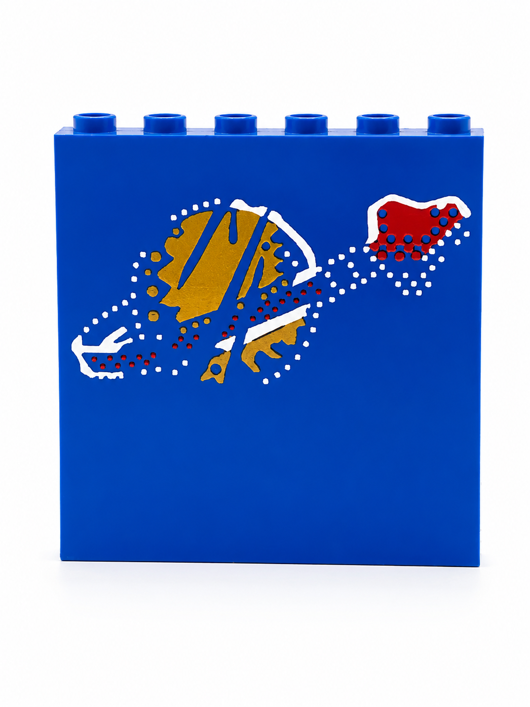 Benny Worn Worn/Faded Panel Upgrade Tile for LEGO Up-Scaled Blue Astronaut 40921 Set