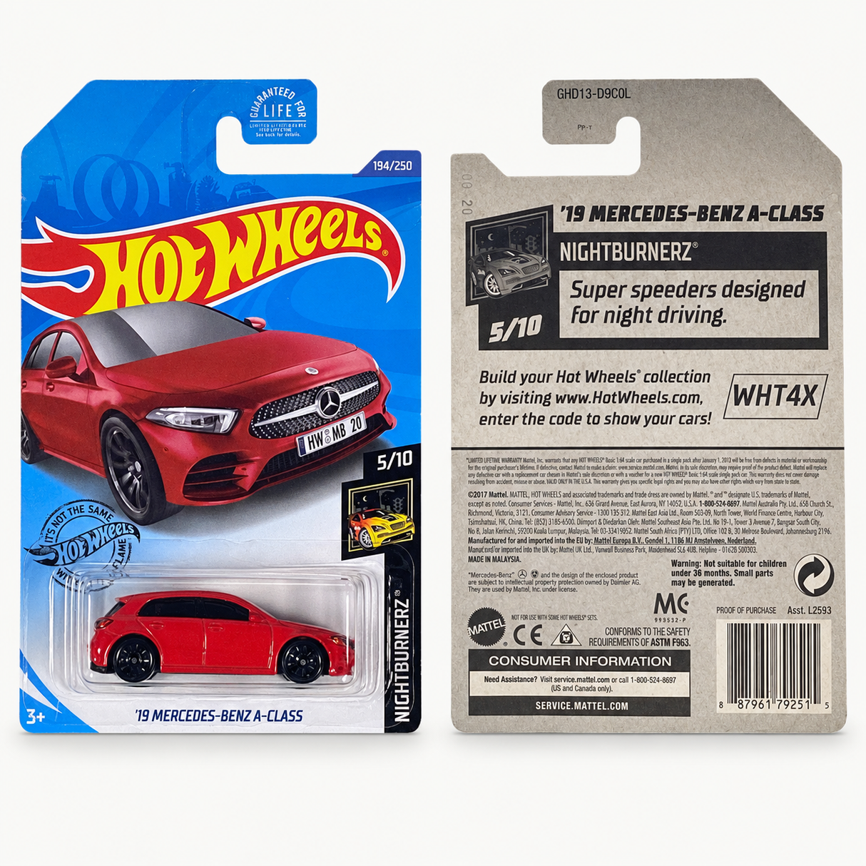 Hot Wheels '19 Mercedes-Benz A-Class | Nightburnerz Series 5/10