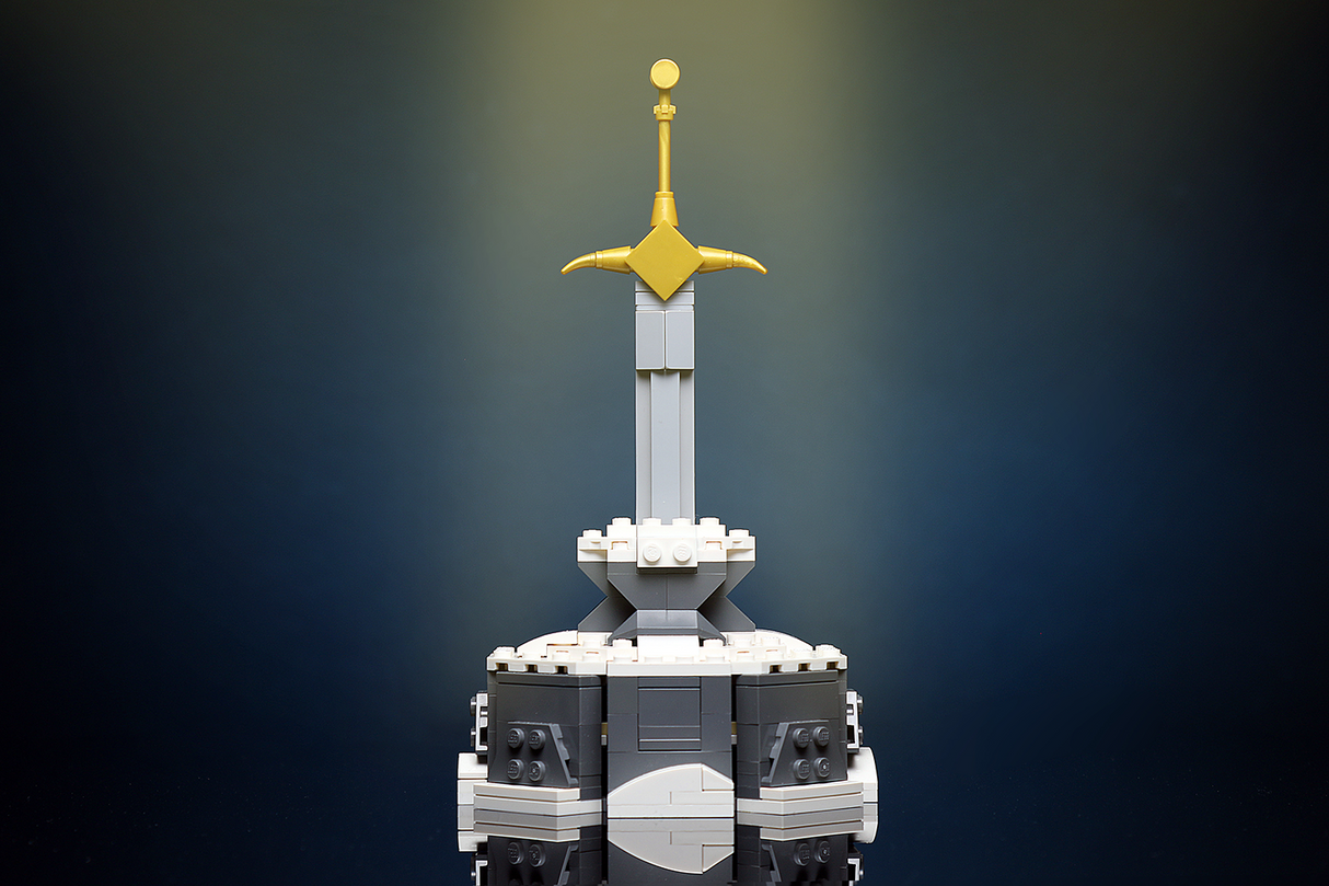 Custom Sword in the Stone MOC made using LEGO elements