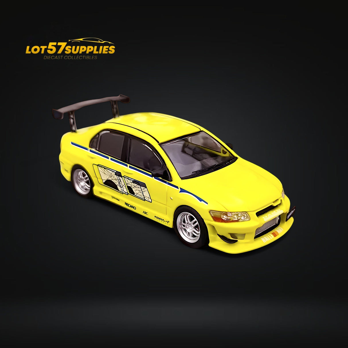 Fast Speed Mitsubishi Lancer Evolution EVO VII FNF Green Livery 1:64
