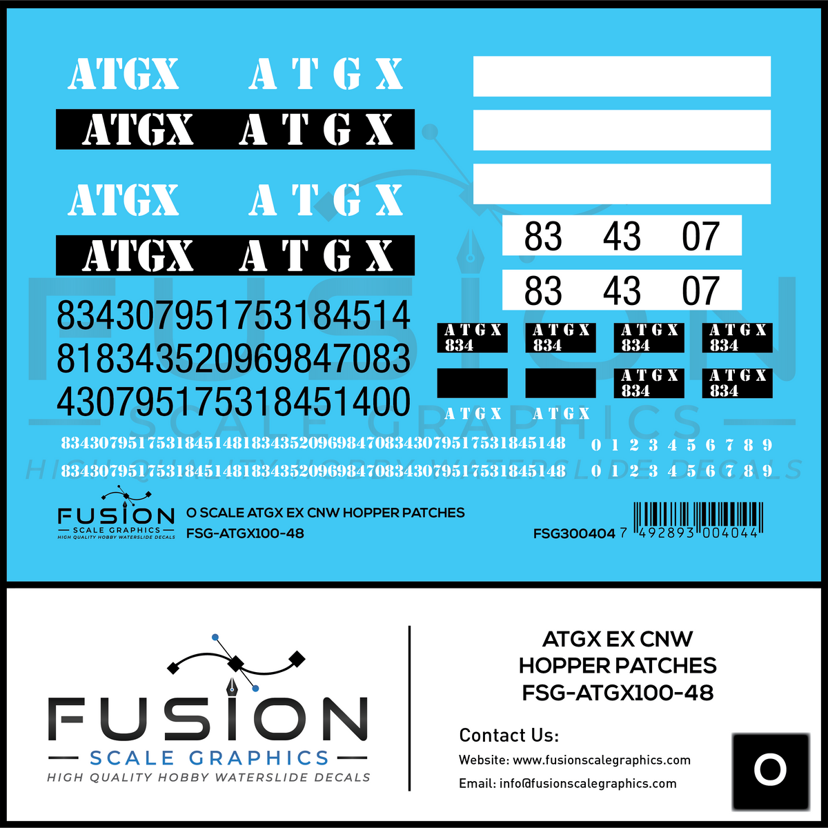 O Scale ATGX Ex CNW Hopper Patches Decal Set – Island Hobby Nut