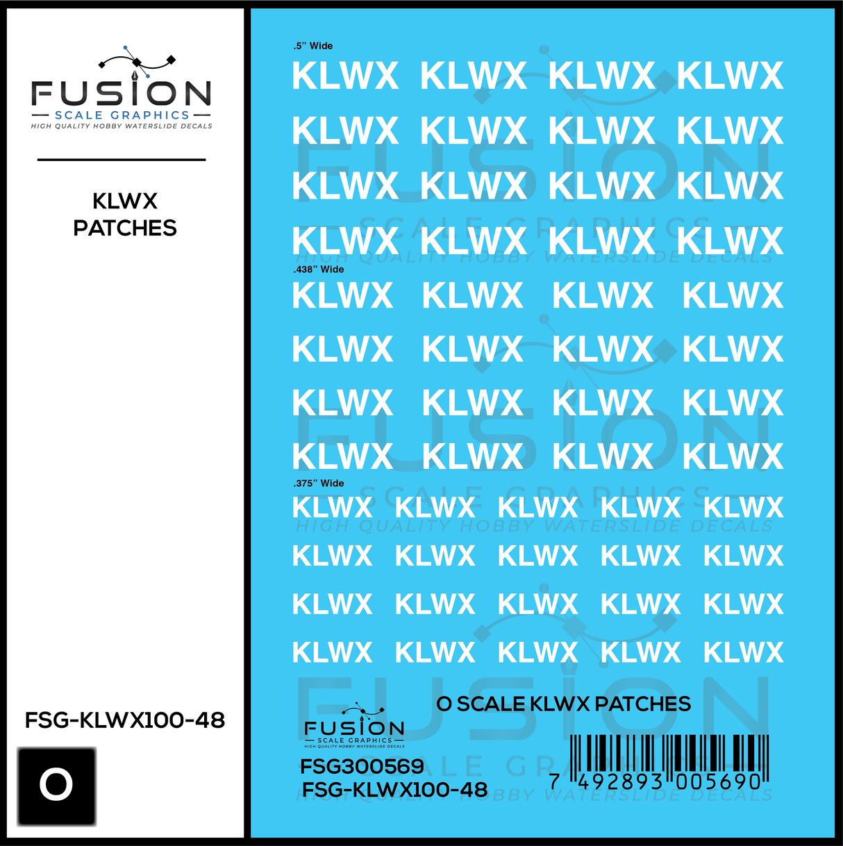 O Scale KLWX Locomotive Patches Decal Set