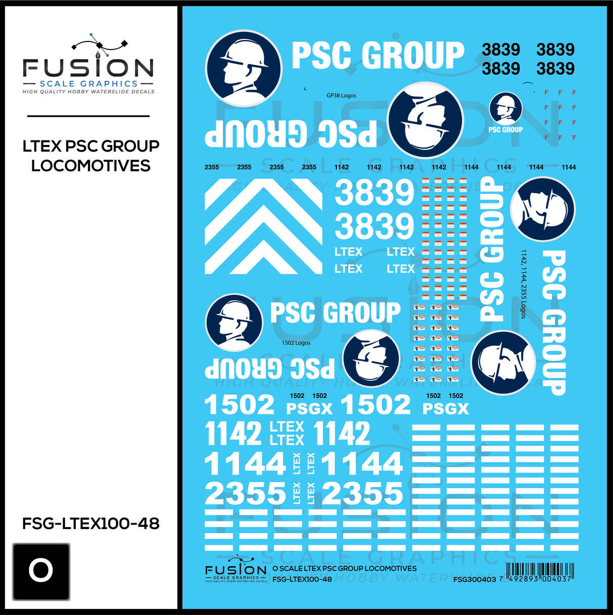 O Scale LTEX PSC Group Locomotives Decal Set