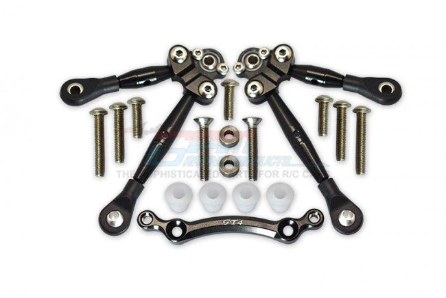 GPM RACING,TRAXXAS FORD GT 4-TEC 2.0 4-TEC 3.0 CORVETTE STINGARY ALUMINUM FRONT TIE RODS WITH STABILIZER FOR C HUB -15PC SET GT049F