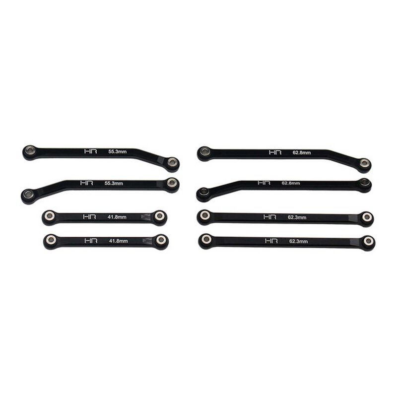 Hot Racing HRARACM133HFA01 Aluminum High Clearance 4-Link Set, 1/18 Redcat Ascent 18