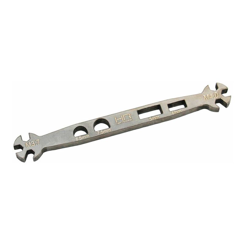 Hot Racing HRASDTW3740 Stainless Steel Turnbuckle Wrench 3.7 & 4mm