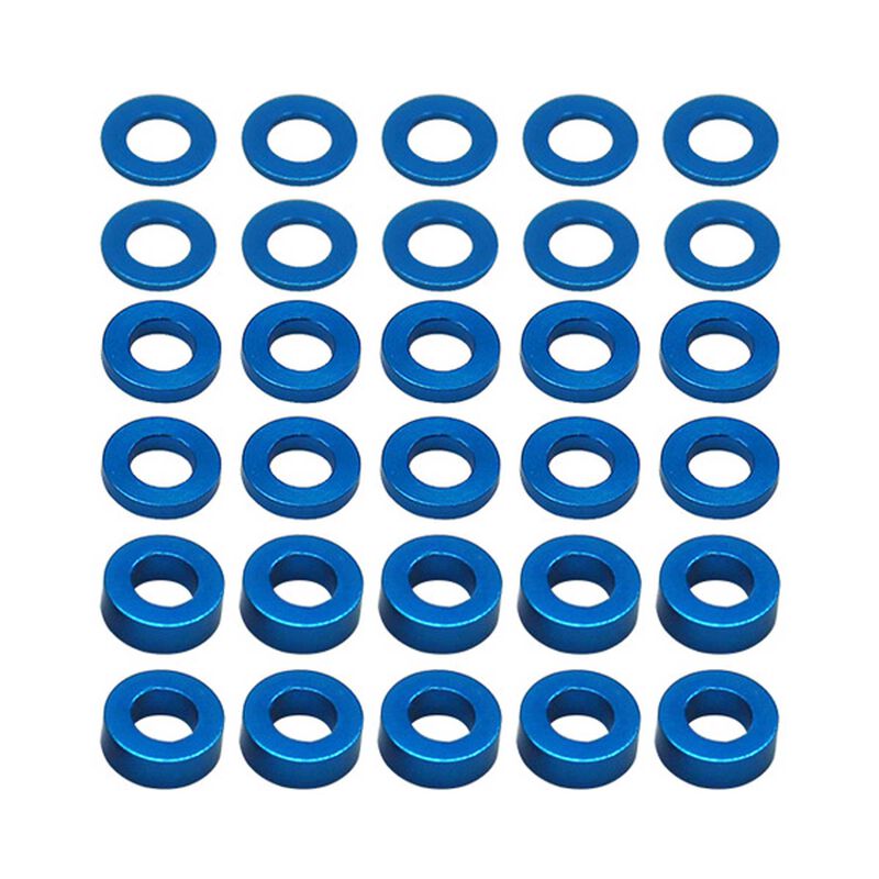 Hot Racing HRASPC3055A06 Ballstud Washers 5.5x3.0mm (30) Blue