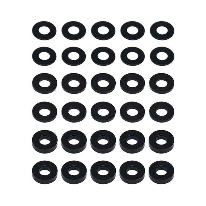 Hot Racing HRASPC3078A01 7.8x3mm Aluminum Bulkhead Washer (30) Black