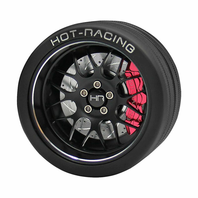 Hot Racing HRASW49EY01 Aluminum 8-Y BBS Steering Wheel, FlySky NB4 Transmitter, Black