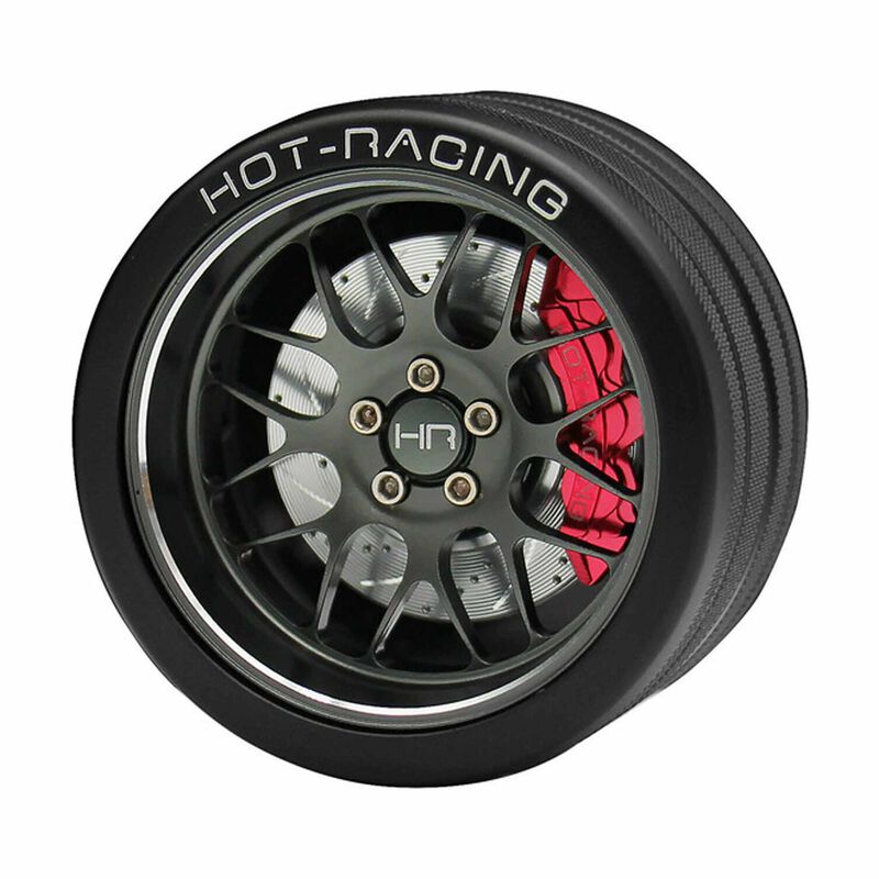Hot Racing HRASW49EY14 Aluminum 8-Y BBS Steering Wheel, FlySky NB4 Transmitter, Gunmetal