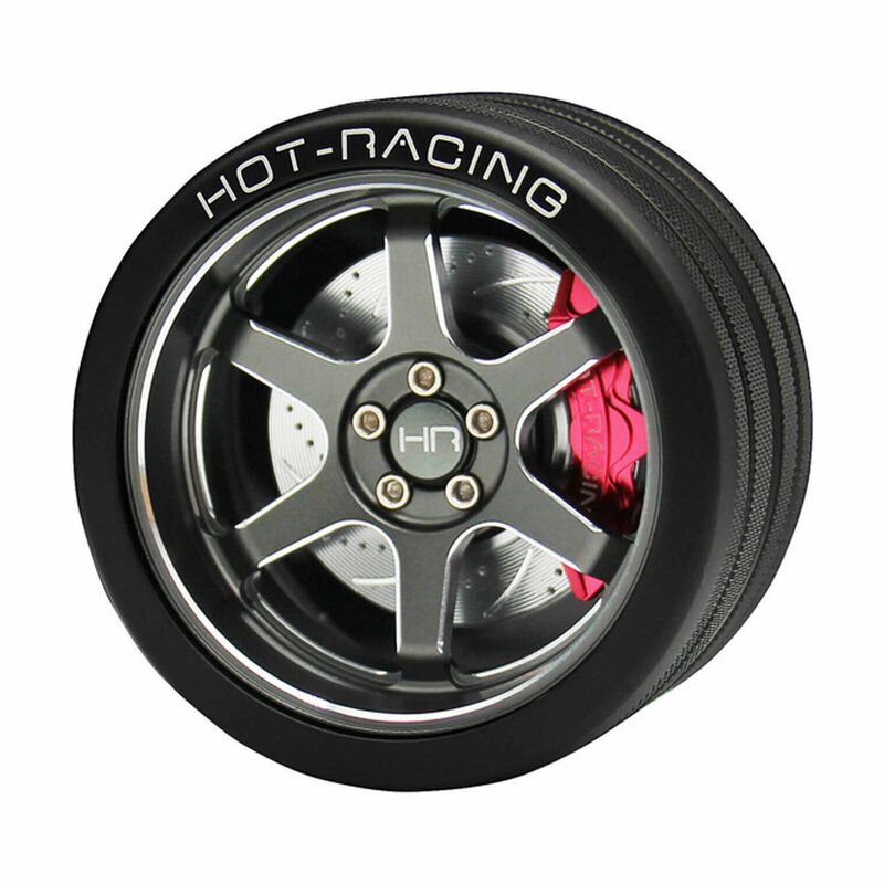 Hot Racing HRASW49TS14 Aluminum TE37 Steering Wheel, FlySky NB4 Transmitter, Gunmetal
