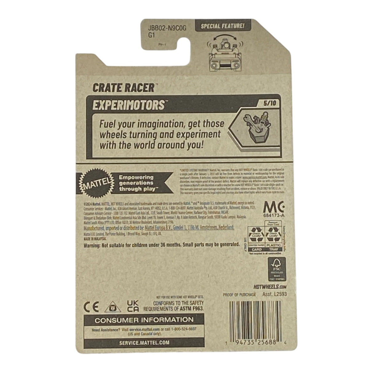 Hot Wheels Crate Racer - Experimotors Series 5/10