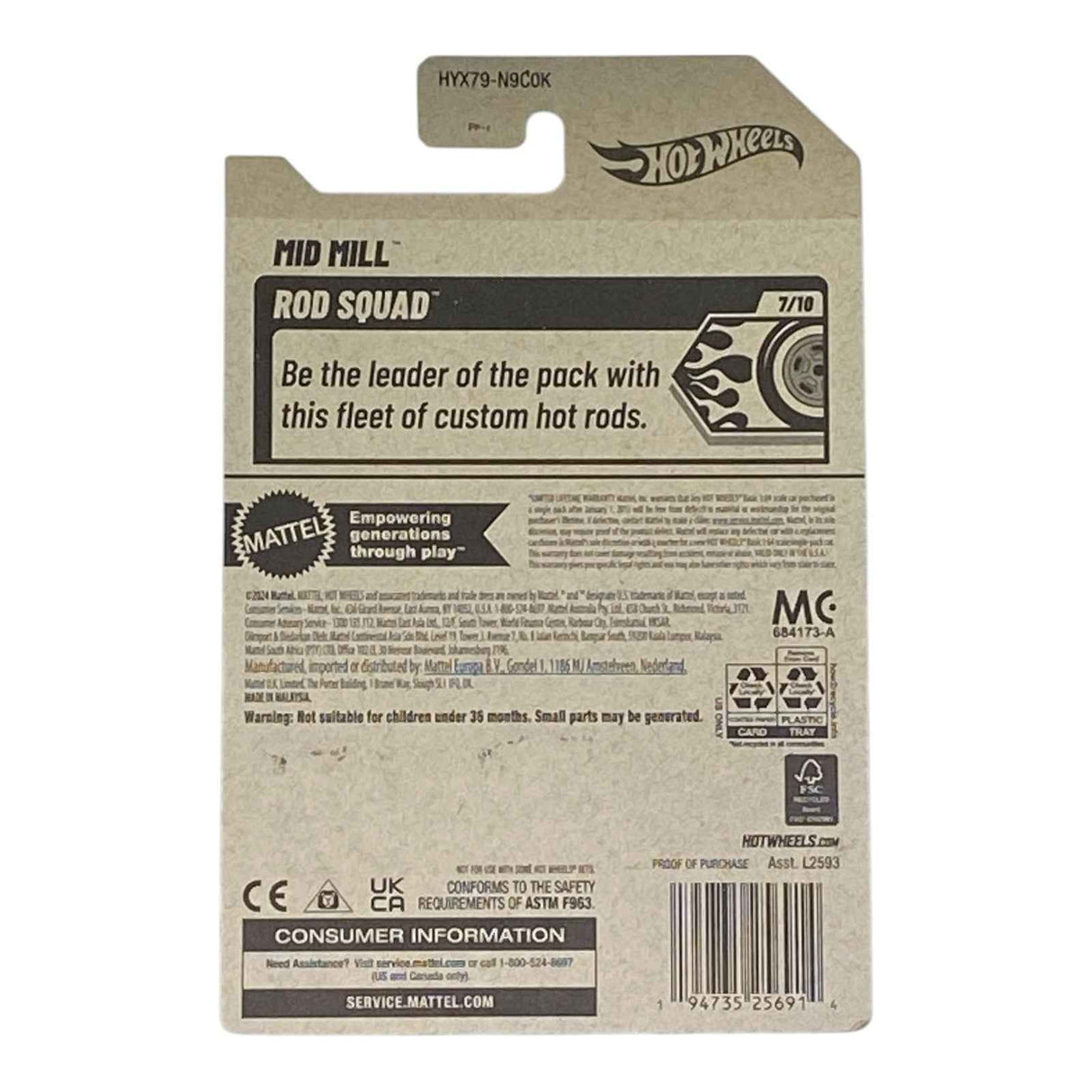 Hot Wheels Mid Mill - Rod Squad Series 7/10