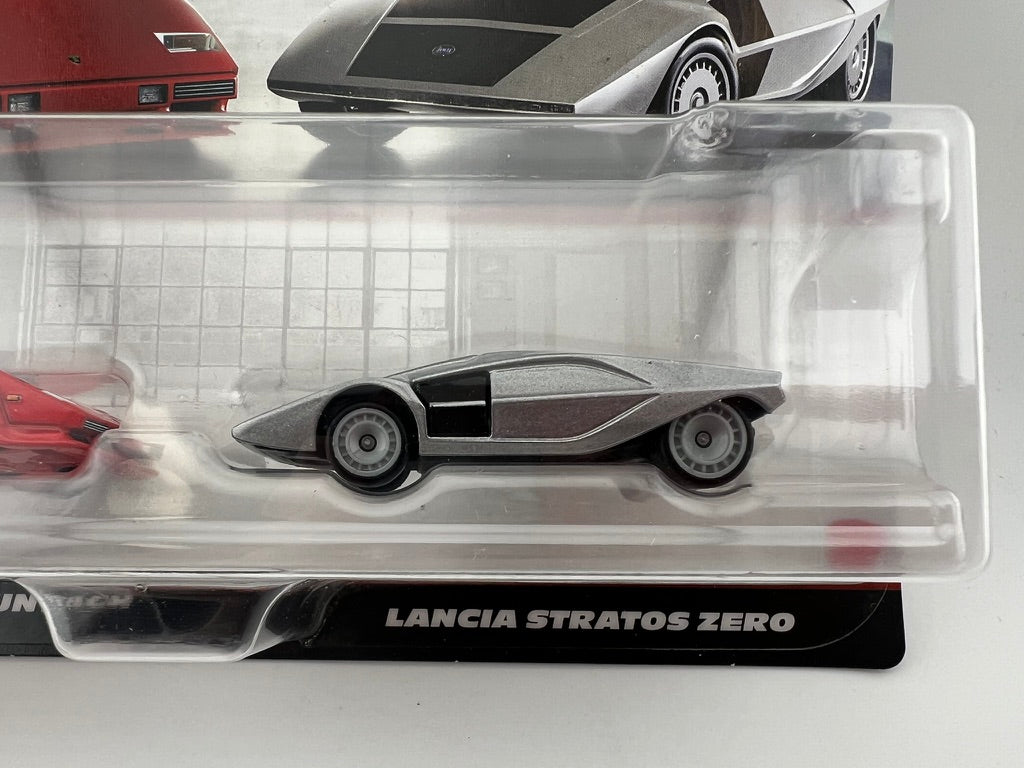 Hot Wheels Car Culture 2-Pack – Lamborghini Countach LP5000 QV & Lancia Stratos Zero