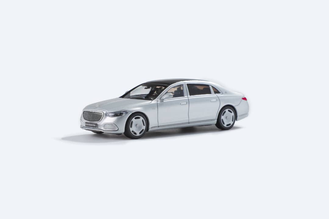 AR BOX 2021 Mercedes-Benz Maybach W223 Matte Silver 1:64