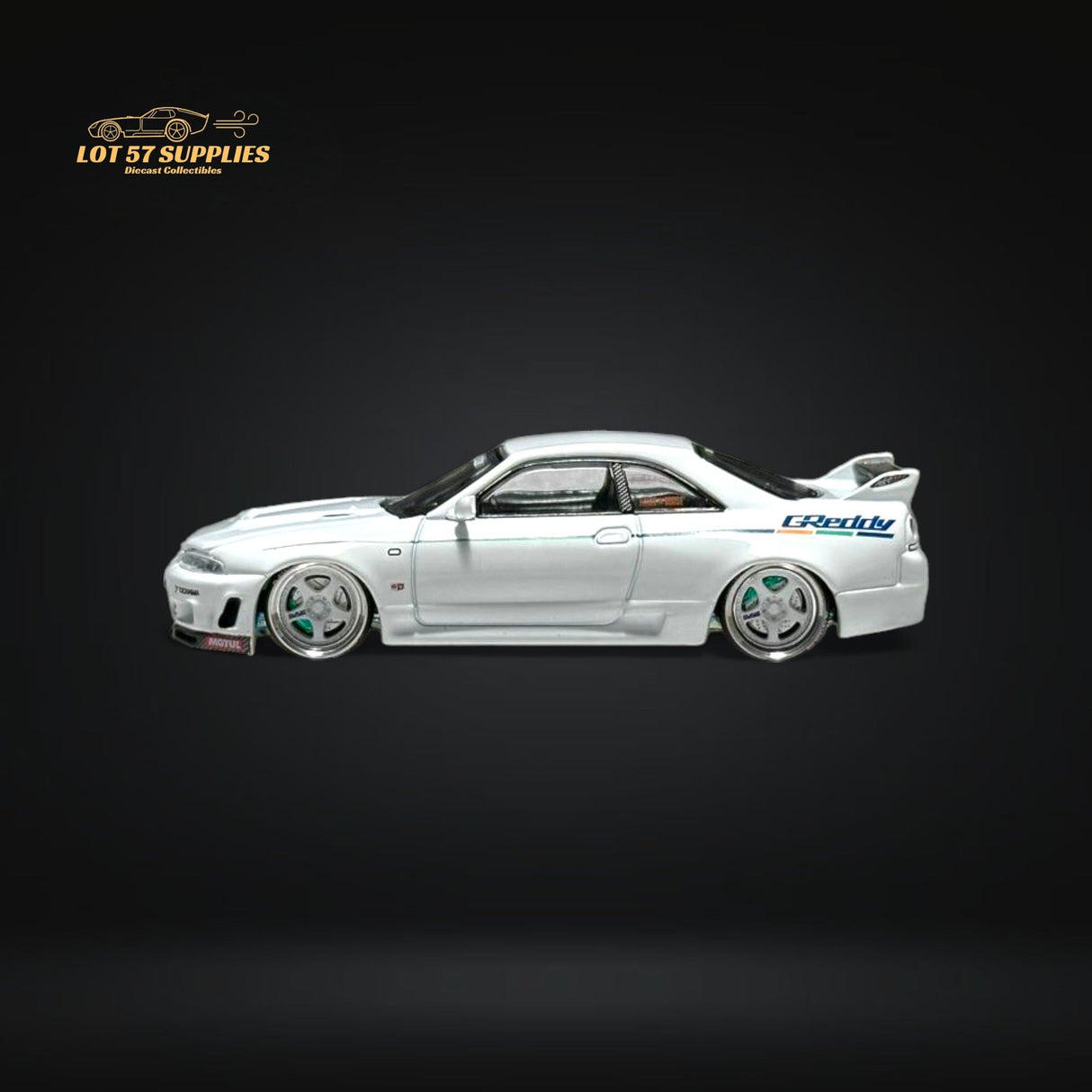 Mini GT Nissan Skyline GT-R R33 Greddy V1 White 1:64