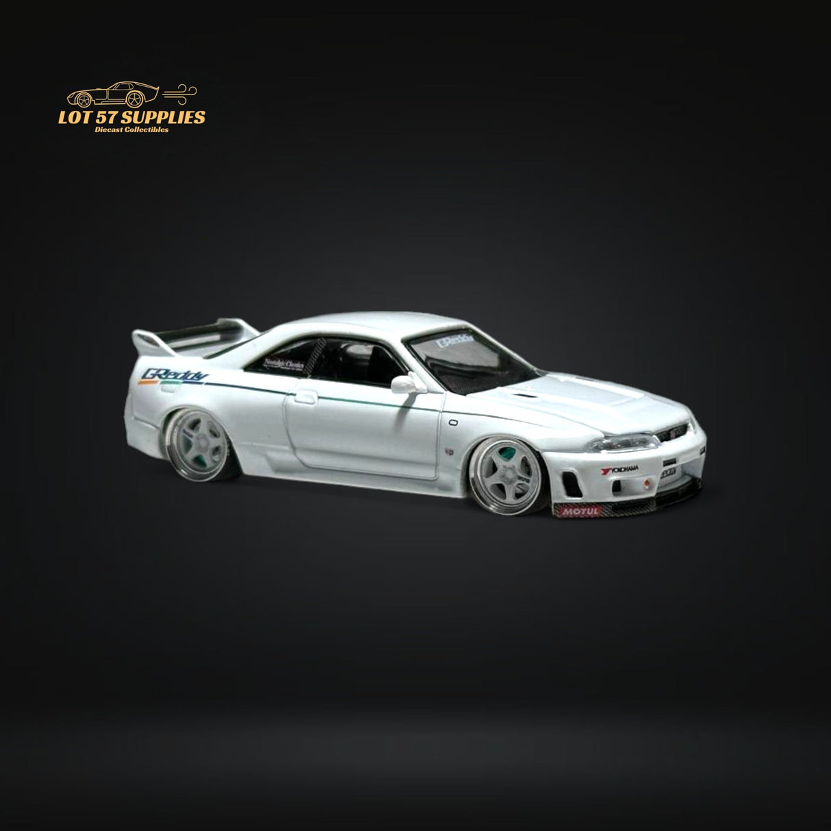 Mini GT Nissan Skyline GT-R R33 Greddy V1 White 1:64