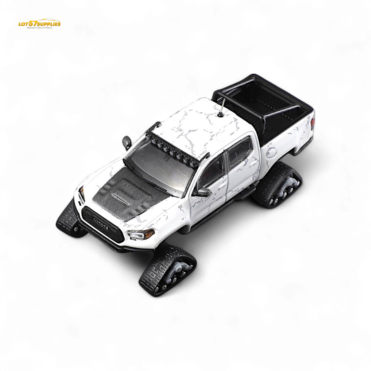 GCD Toyota TACOMA SNOW VERSION in White & 3PMSF Tires 1:64