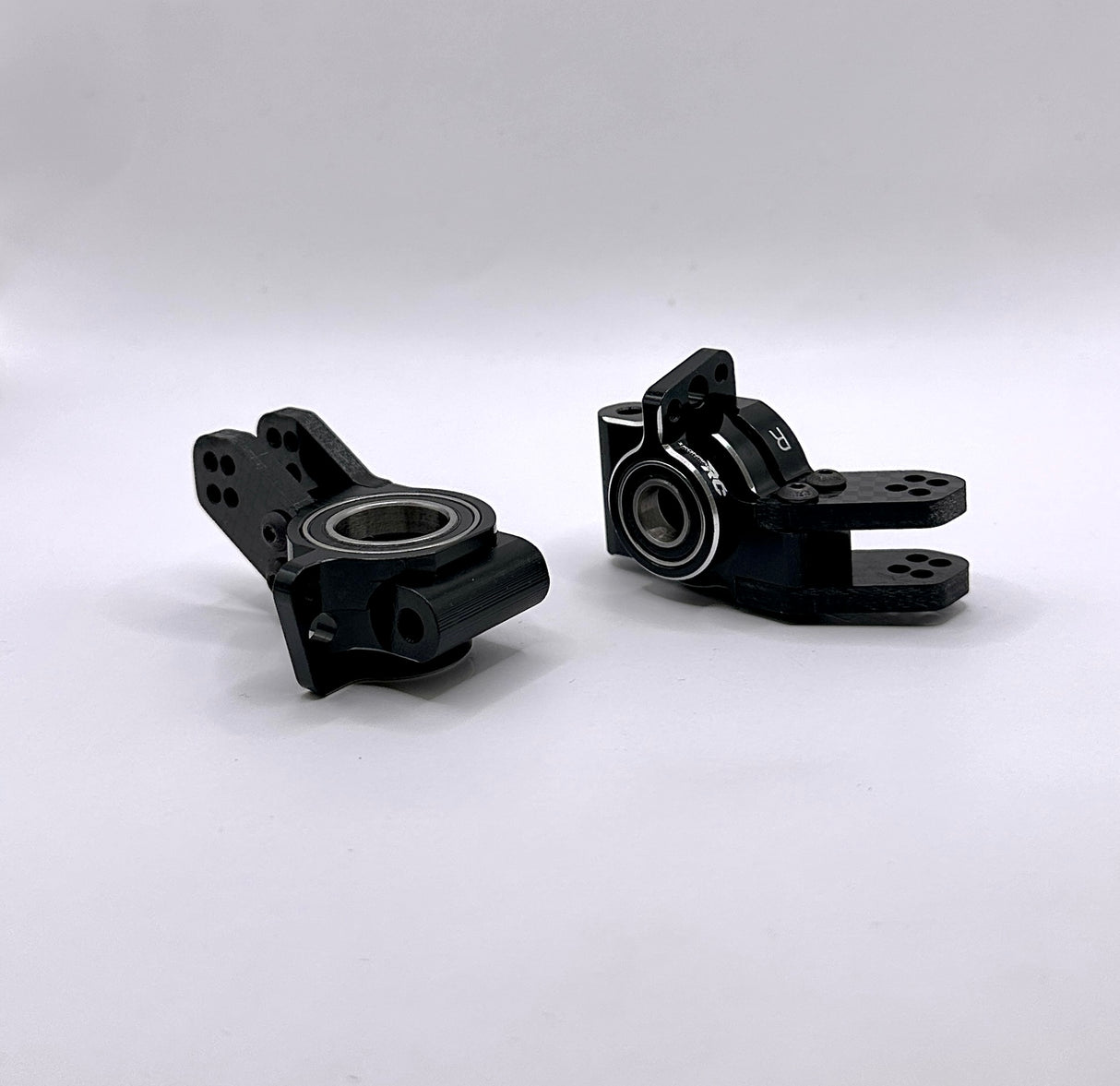 Ironman IRMARM1604 Aluminum Arrma Wide Black Rear Hubs replaces Arrma part AR330404