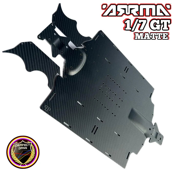 Perfect Pass Carbon Fiber Arrma 1/7 GT Chassis - Matte