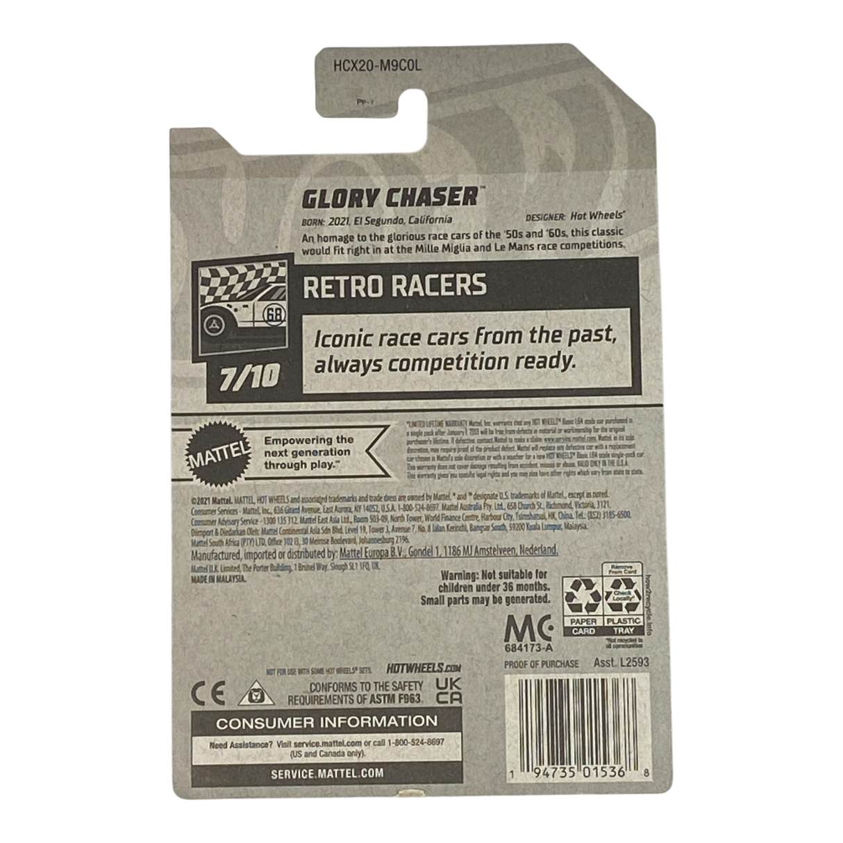 Hot Wheels Glory Chaser | Retro Racers Series 7/10
