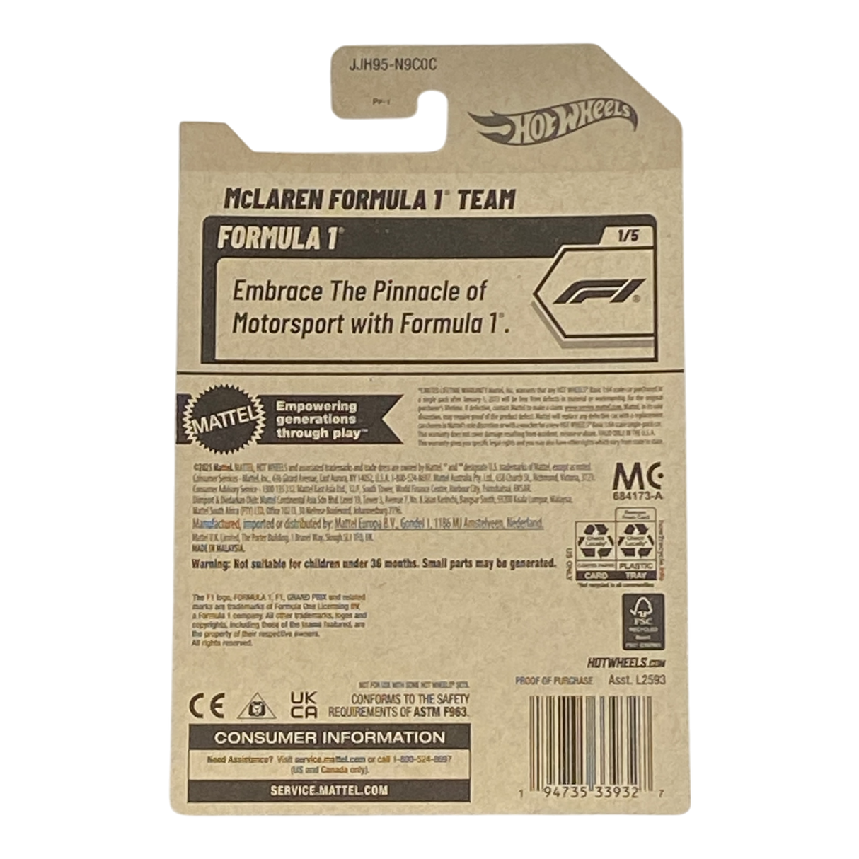 Hot Wheels McLaren Formula 1 Team - Formula 1 Series 1/5