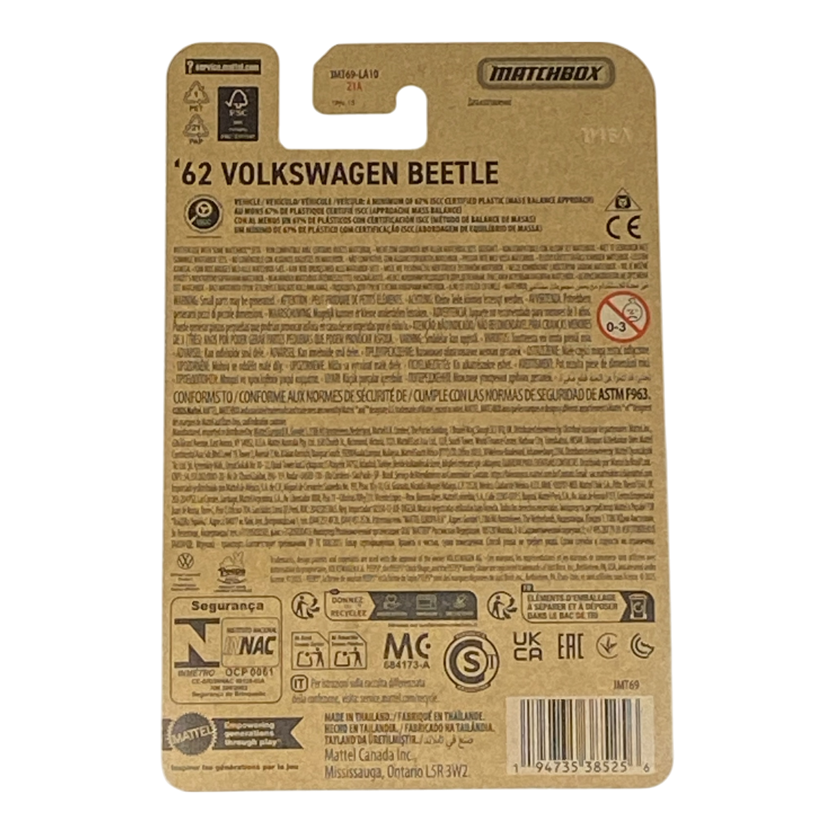 Matchbox '62 Volkswagen Beetle "Peeps" - Matchbox Candy Series