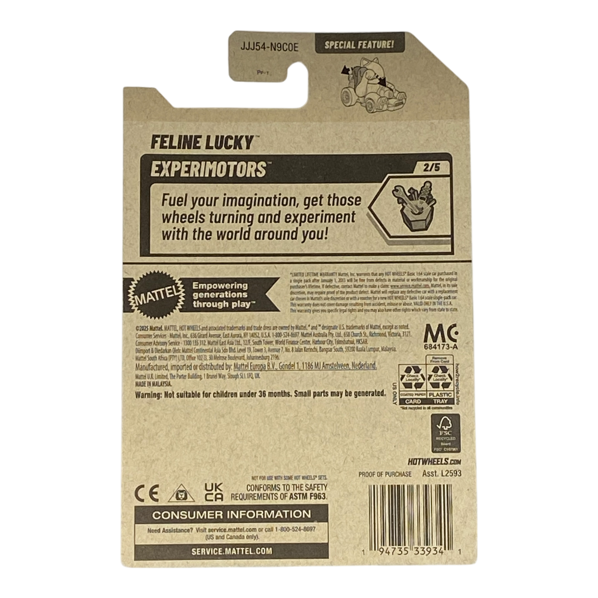 Hot Wheels Feline Lucky | Experimotors Series 2/5