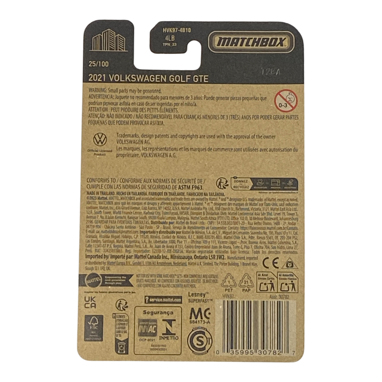 Matchbox 2021 Volkswagen Golf GTE - Matchbox Series 25/100
