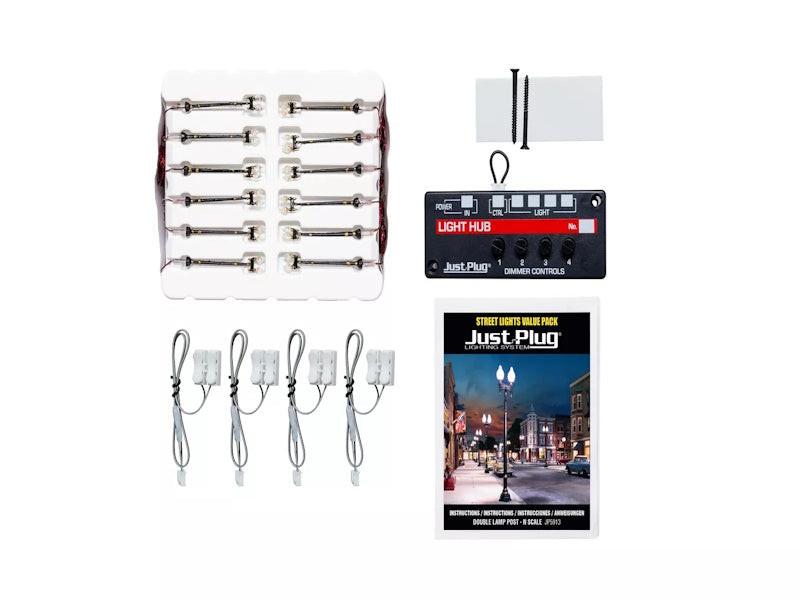 Woodland Scenics JP5913 Double Lamp Post Value Pack - N Scale