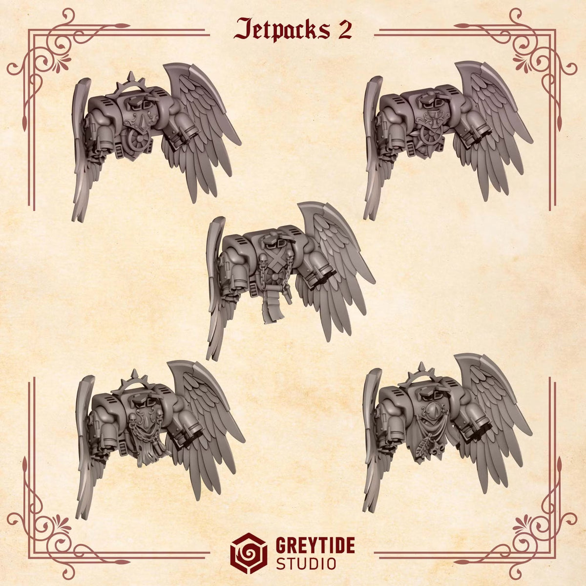3d Printed Crimson Lords Jetpack Set by Greytide Studio