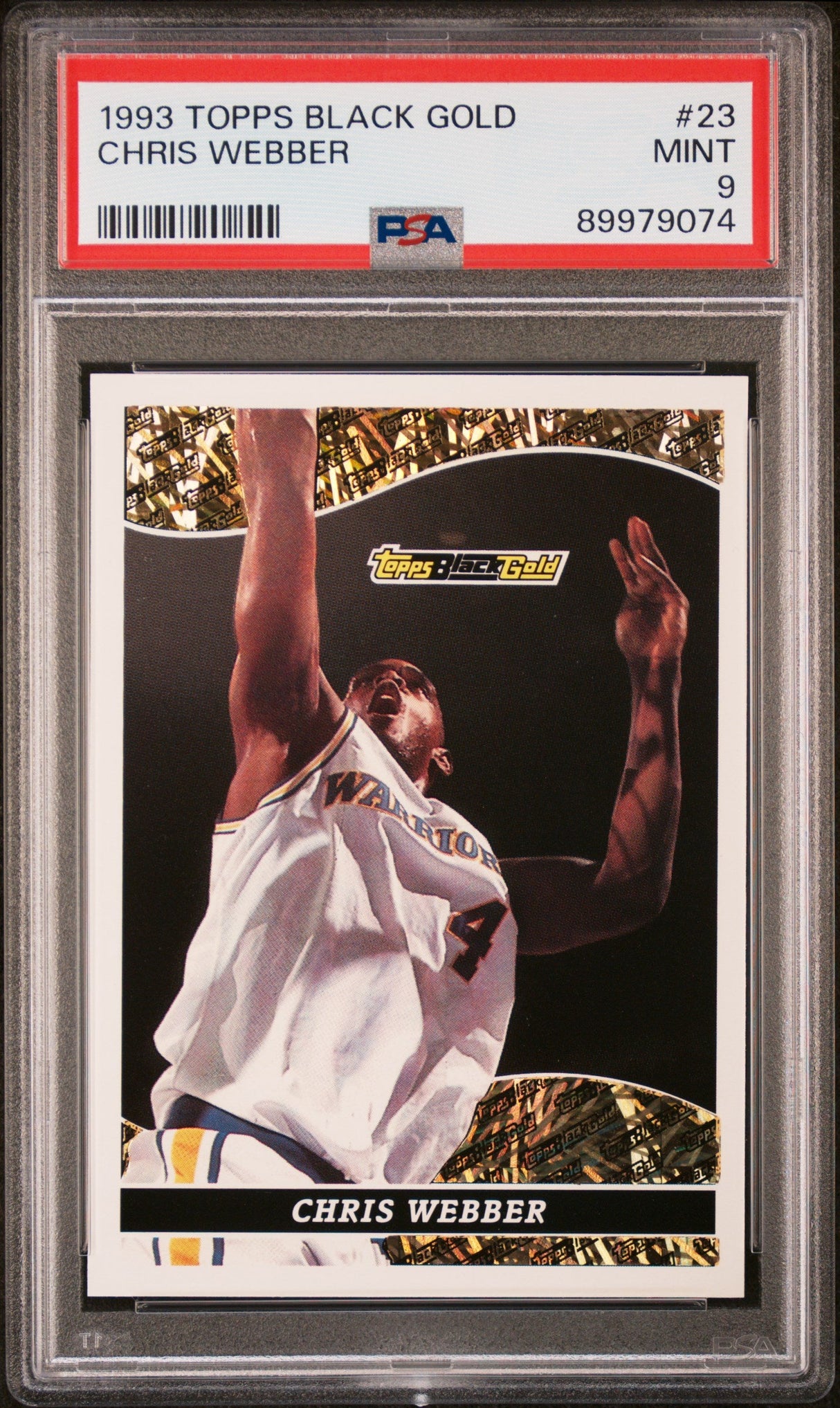 1993 TOPPS BLACK GOLD CHRIS WEBBER #23 - PSA 9 ROOKIE CARD