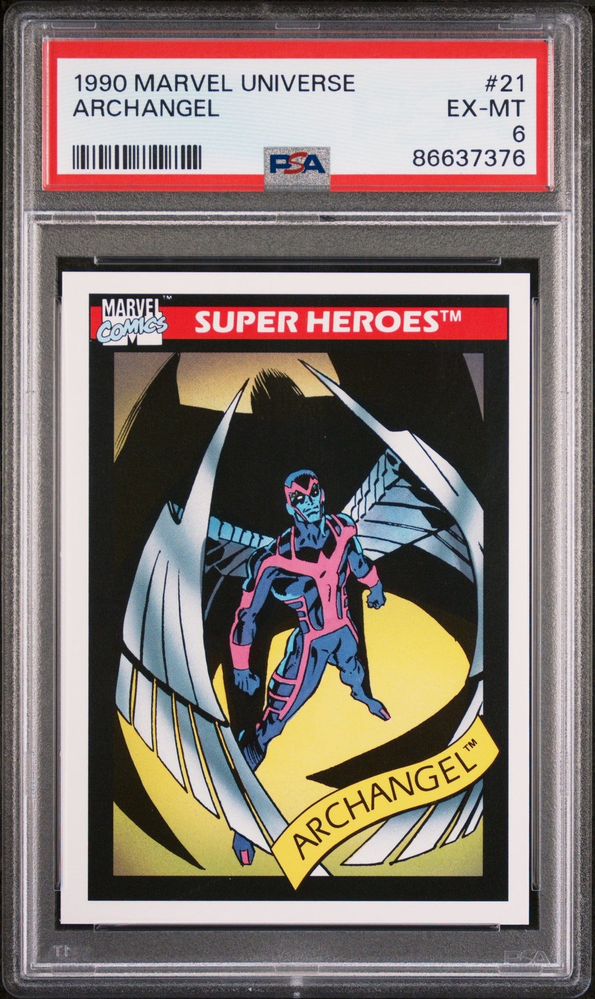 1990 MARVEL UNIVERSE ARCHANGEL #21 - PSA 6
