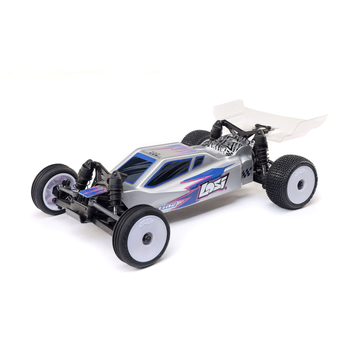 LOSI LOS00007T2 1/24 Micro-B 2WD Buggy RTR, Silver
