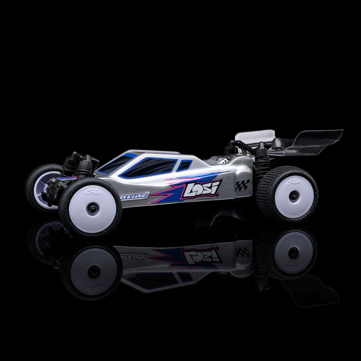 LOSI LOS00007T2 1/24 Micro-B 2WD Buggy RTR, Silver