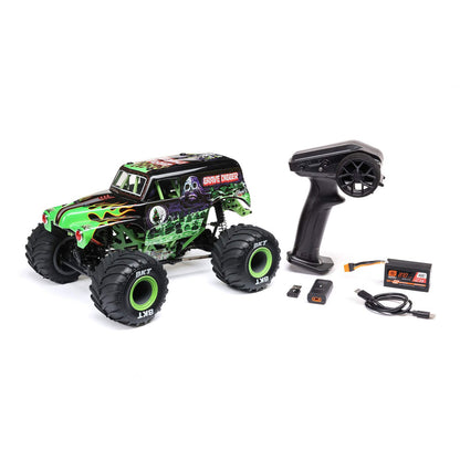 LOSI LOS01026T1 1/18 Mini LMT 4X4 Brushed Monster Truck RTR, Grave Digger