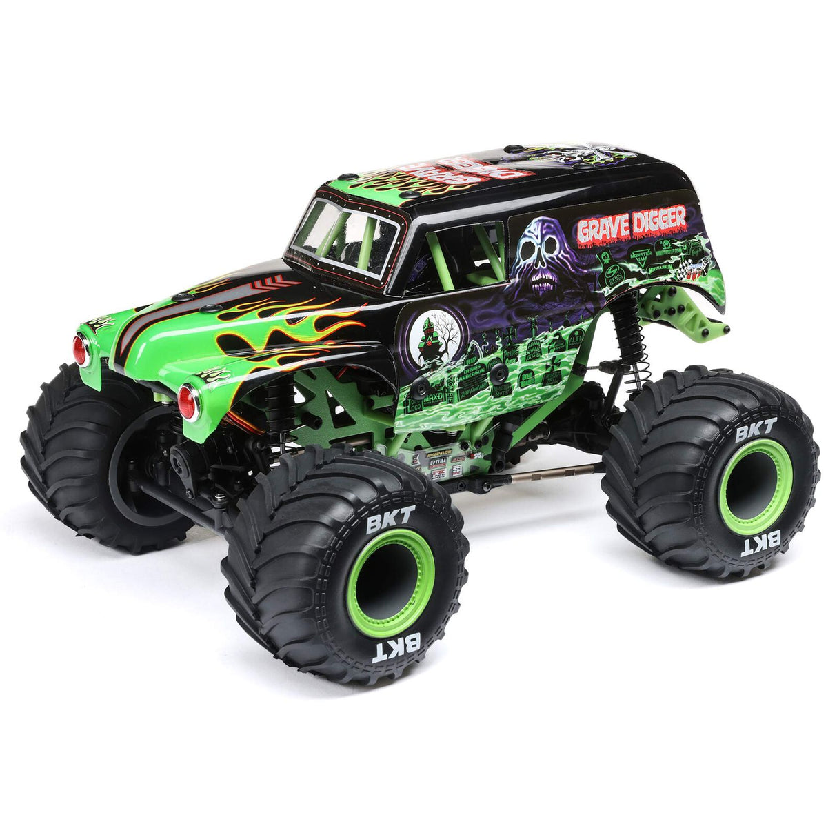 LOSI LOS01026T1 1/18 Mini LMT 4X4 Brushed Monster Truck RTR, Grave Digger