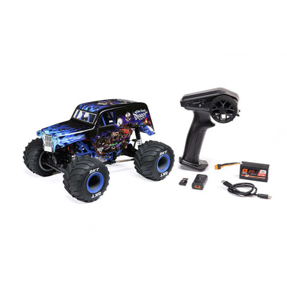 LOSI LOS01026T2 1/18 Mini LMT 4X4 Brushed Monster Truck RTR, Grave Digger