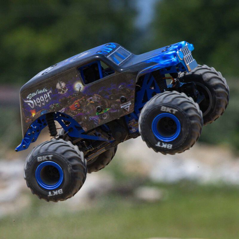 LOSI LOS01026T2 1/18 Mini LMT 4X4 Brushed Monster Truck RTR, Grave Digger