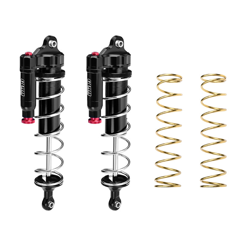 GPM RACING,ARRMA-KRATON ALUMINUM 6061-T6 FRONT L-SHAPE PIGGY BACK (BUILT-IN PISTON SPRING) ADJUSTABLE SPRING DAMPERS 177MM MAKX177F/LA